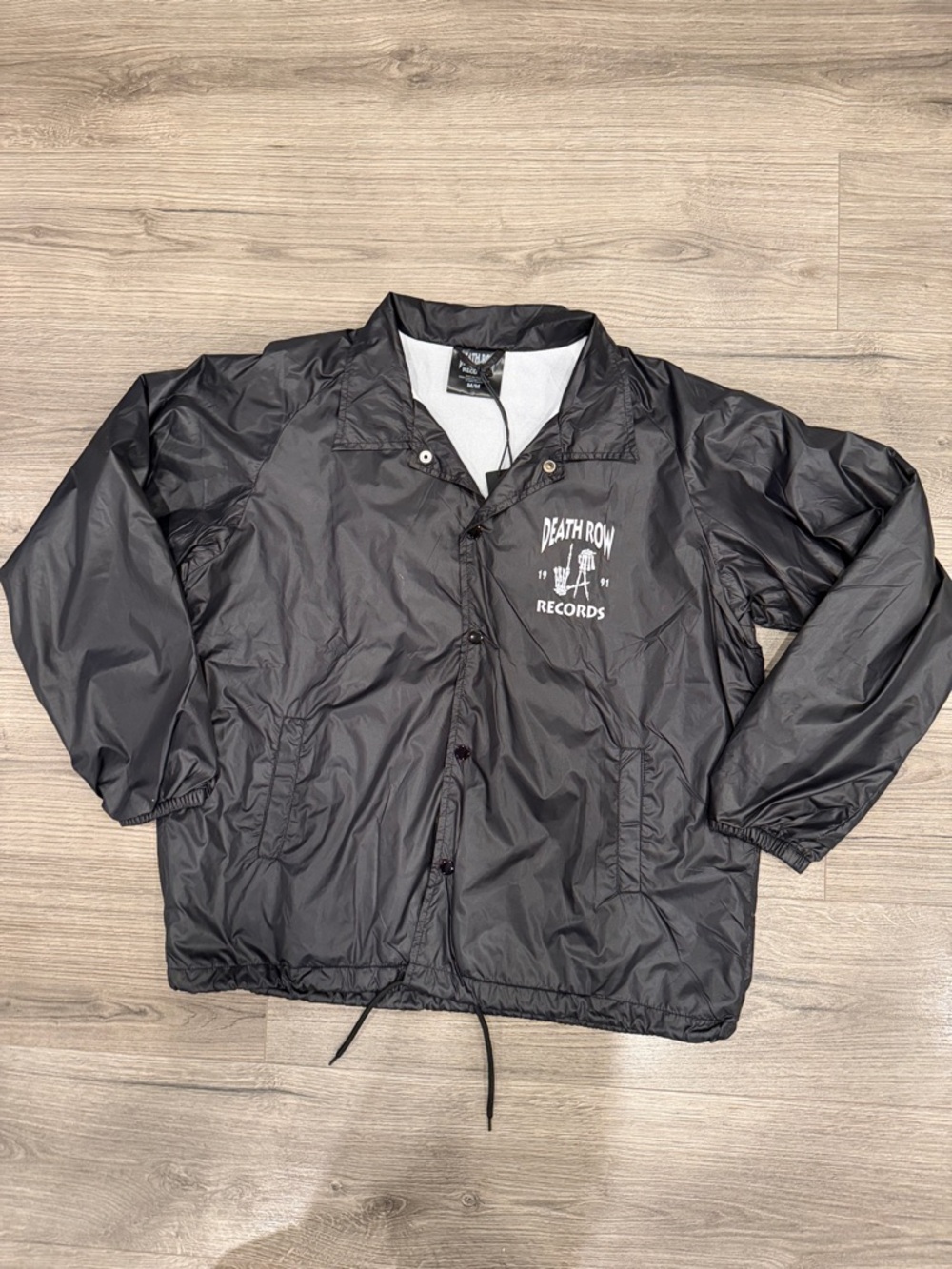 Death Row LA Records 1991 Black Coaches Jacket Men’s Size Medium
